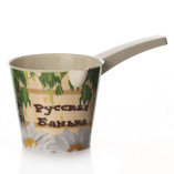 Ковш "Русская банька" со сливом, 1,5л